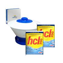 Clorador Para Piscina Com 2 Pastilhas De Cloro HCL Tradicional Hidroall 200g