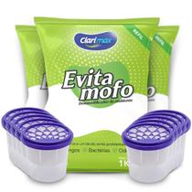 Cloreto De Cálcio Antimofo Puro 3kg + 10 Potes P 130g