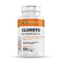 Cloreto de magnésio P.A 500mg 120 cápsulas apenas 2 Caps/dia - Floral Ervas do Brasil