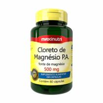 Cloreto de magnésio p.a. 500mg - 60 cápsulas - maxinutri Cloreto de magnésio p.a. 500mg - 60 cápsulas - maxinutri