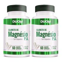 Cloreto de Magnésio P.A. 60cps 500mg Duom Kit 2 Frascos Cloreto de Magnésio P.A. 60cps 500mg Duom Kit 2 Frascos