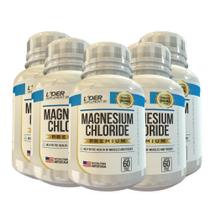 Cloreto De Magnésio P.A Caps 500Mg 60 Cáps Kit Com 5 Potes