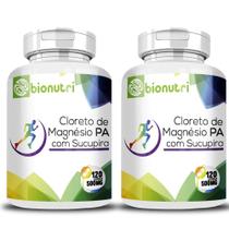 Cloreto de Magnésio P.A com Sucupira 500mg 120cps Kit 2 frascos - Bionutri