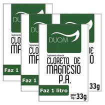 Cloreto de Magnésio P.A. Sachê 33g Duom Kit 4 Envelopes