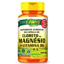 Cloreto de magnésio pa + b6 60 caps 800 mg unilife