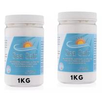 Cloreto De Sódio 1kg Lavagem Nasal Soro Pó Kit Com 2 Potes