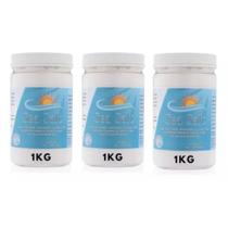 Cloreto De Sódio 1kg Para Lavagem Nasal Soro Pó Kit Com 3 Potes