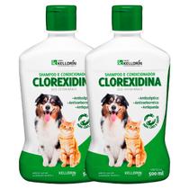 Clorexidina Shampoo E Condicionador Dermatológico 500ml 2un