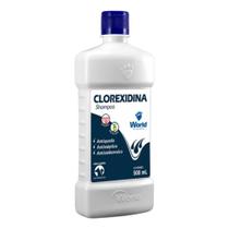 Clorexidina World 500ml - Uso Tópico Veterinário para Higiene da Pele de Cães e Gatos