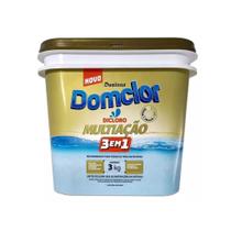 Cloro 3 Kg Multiação 3 em 1 Domclor Limpeza Para Piscina