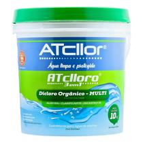 Cloro Atclloro Tripla Ação 10kg Balde Para Piscina 3 Em 1