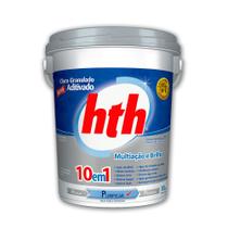 Cloro de Piscinas HTH 10 em 1 Granulado Multi Ação Hipoclorito Balde 10kg