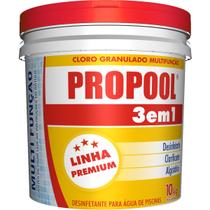 Cloro Desinfetante Granulado para Piscina Hidroall Propool Dicloro 3 Em 1 Com 10kg Branco Com Pontos Azuis Cloro Desinfetante Granulado para Piscina Hidroall Propool Dicloro 3 Em 1 Com 10kg Branco Com Pontos Azuis