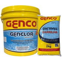 Cloro Genclor Granulado Dicloro 10 Kg + Ph Mais 02 kg Genco