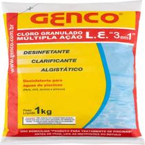 Cloro Genco granu Múltipla Ação 3em1 1kg Tratamento Piscinas Cloro Genco granu Múltipla Ação 3em1 1kg Tratamento Piscinas