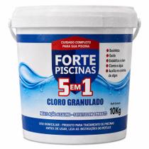 Cloro Granulado 10kg 5 em 1 para Tratamento Completo de Piscina Cloro Granulado 10kg 5 em 1 para Tratamento Completo de Piscina