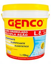 Cloro granulado LE 3 em 1- 10 kg - Genco Cloro granulado LE 3 em 1- 10 kg - Genco