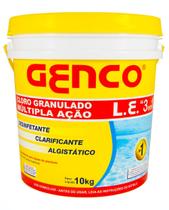 Cloro granulado LE 3 em 1- 10 kg - Genco