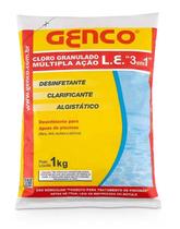 Cloro Granulado Multipla Ação 3 em 1 1kg Genco Cloro Granulado Multipla Ação 3 em 1 1kg Genco