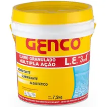 Cloro Granulado Multipla Ação 3 em 1 7,5kg Genco P/ Piscina
