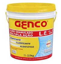 Cloro Granulado Múltipla Ação 3 em 1 Genco Balde 2,5 kg