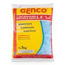 Cloro Granulado Múltipla Ação L.E 3 em 1 Genco 1Kg