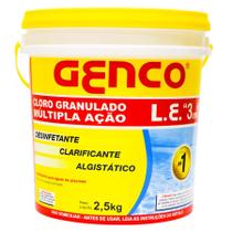 Cloro Granulado Múltipla Ação L.E 3 em 1 Genco 2,5.Kg