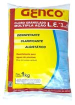Cloro Granulado Para Piscina Múltipla Ação 3 Em 1 Genco 1 Kg
