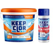 Cloro granulado praticline c/ fita 4x1(cl,ph,alc,dc) - KEEPCLOR