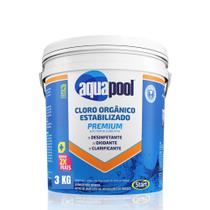 Cloro granulado premium aquapool 3kg start - 56% cloro organico estabilizado