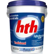 Cloro Granulado Tradicional Concentrado para Piscina HTH 10kg Balde Limpeza Eficiente