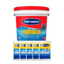 Cloro Limpeza de Piscinas Multiação 10 Kg Barrilha 10kg HIDROAZUL