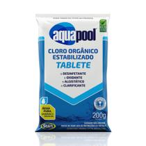 Cloro Orgânico Tablete Aquapool 200g para piscinas