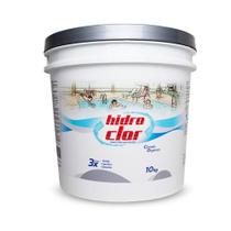 CLORO ORGÂNICO TRIPLA AÇÃO 36 HIDROCLOR 10Kg para Piscina, Desinfeta, Clarifica e Decanta, 36 Concentração, Tratamento de Água