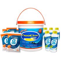 Cloro p/ Piscina 10kg 3em1 +5 barrilha 2kg +5 clarificante 1lt Cloro p/ Piscina 10kg 3em1 +5 barrilha 2kg +5 clarificante 1lt