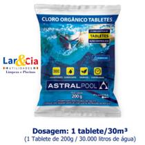Cloro para piscina em pastilha tablete 200 grs Astralpool