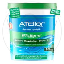 Cloro Para Piscinas Atcllor Multiação 3 em 1 Balde 10kg Atclloro