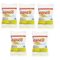 Cloro Pastilha Kit C/5 Tablete Pedra 200 Gramas - Genco