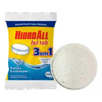 Cloro Pastilha Para Piscina Multiplação 3 Em 1 Hidroall 200g