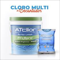 Cloro Piscina Atcllor 10kg 3 Em 1 Multiação + Sulfato de aluminio (decantador) 02 kg