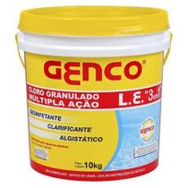 Cloro Piscina Genco Multiação 3 em 1 Balde 10 kg