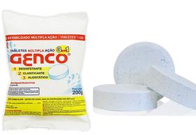 Cloro Piscina Tablete Múltipla Ação 3 em 1 200g Genco 8796 Cloro Piscina Tablete Múltipla Ação 3 em 1 200g Genco 8796