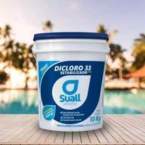 Cloro SUALL Dicloro 33 estabilizado Piscina Cristalina balde 10kg