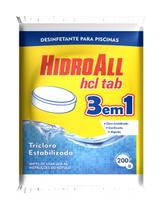 Cloro Tablete HCL 3 EM 1 Multiação 200gr Hidroall Cloro Tablete HCL 3 EM 1 Multiação 200gr Hidroall