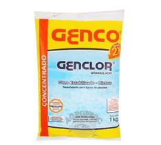 Cloro tratamento para piscina Estabilizado concentrador Genco Genclor 1kg.