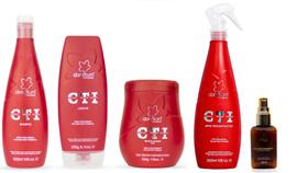 Clorofitum CTI Shampoo e Leave-in e Máscara e Reconstrutor e Cauterizador35 ml