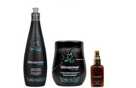 Clorofitum Glicopower Shampoo e Máscara e Cauterizador35 ml