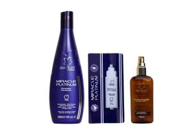 Clorofitum Miracle Platinum Pós-Shampoo e Restaurador Monodose e Cauterizador 100 ml