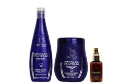 Clorofitum Miracle Platinum Shampoo e Máscara e Cauterizador35 ml