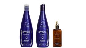 Clorofitum Miracle Platinum Shampoo e Pós-Shampoo e Cauterizador 100 ml